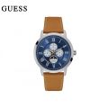 Guess Delancy Blue Dial Brown Leather Strap Watch For Men-W0870G4. 