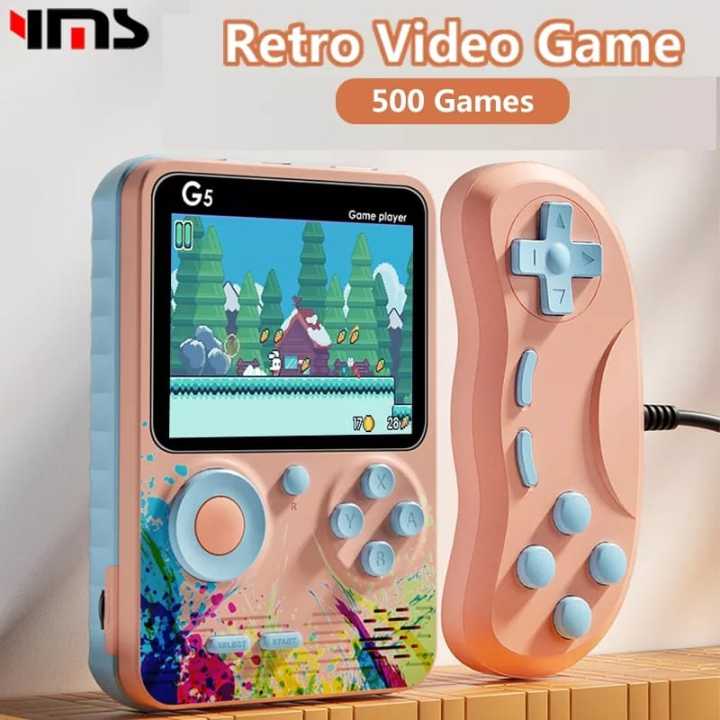 G5 Retro Handheld Game Console, Built-in 500 Games, Portable Handheld Video Games for Kids and Adult, Support TV
