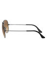 Ray-Ban Aviator Metal Polished Gunmetal Frame Light Brown Gradient Lenses-RB3025-004/51-62. 