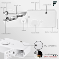 Mini Portable Handy Sewing Machine - Handheld Electric Stitch Household Tool for Kids Clothing, Fabric, Home & Travel Use | White Color - Battery-Powered (4 AA Batteries Not Included) - Adult Easy Hand Sewing Needlework Fabrics & Clothes - Handy Stapler. 