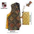 Sindhi Embroidery Waistcoat Koti & Purse Combo Set Vintage Traditional Culture Wear Fashion Embroidered ZENZ Pakistani Trendy Wear. 