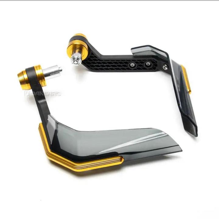 Motorcycle Hand Guard Aluminum Alloy + ABS Plastic Gold Crystal Shade Lever Guard For 7/8 inches Handle Bars Red