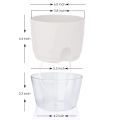 Techmanistan Indoor Plastic Self Watering Flower Pot With Cotton Rope & Container For Water. 