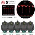 Redragon M908 IMPACT 12400 DPI RGB Gaming Mouse 19 Programmable Buttons Laser Wired MMO. 