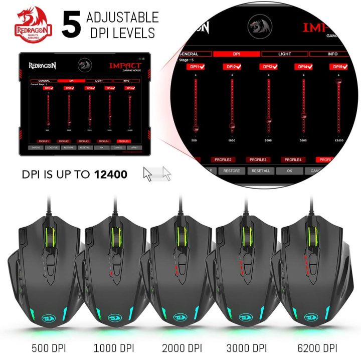 Redragon%20M908%20IMPACT%2012400%20DPI%20RGB%20Gaming%20Mouse%2019%20Programmable%20Buttons%20Laser%20Wired%20MMO%20-%20Image%207