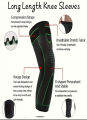1 Pcs Long Adjustable Compression Knee Sleeves Anti-Slip Knee Support Braces for Running Elastic Nylon Sports Compression Pad Unisex Color Green, Black, Orange. 