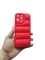 iPhone 14 Pro Max Cover High Quality Soft Puffer Down Jacket Camera Protection Back Case Cover. 