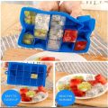 ICE CUBE TRAY Easy Push Pop out Square Silicon Ice Cubes Tray 15 Cubes. 