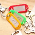 20 piece Keychain  Plastic Keychain Key Tags ID Label Name Tags Split Ring. 