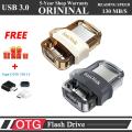 512GB 256GB Dual Drive OTG USB Flash Drive m3.0 CLEAR 32GB 128GB 64GB【Black/Gold】Chaoc. 