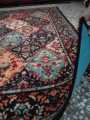 Living Room Carpet 4ft x 6ft, Digital Printed Polyester Microfiber Rug with Felt Protection, Multi-Color Center Piece. 