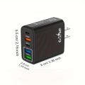 Fast Charging Protocol 65W PD Multi-port Fast Charger - PD And 3 USB Ports Adapter For All Phones Fast Charging. 