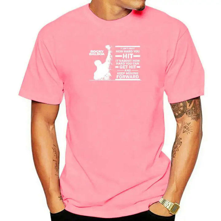 ROCKY BALBOA Tshirt Men Summer 100% Cotton Round Neck Tops Tees Short Sleeve Personalized T-Shirt Fashion Custom Letter T Shirts