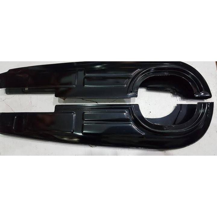 Bike Plastic Chain Cover Set 70 All Models support unbreakable Black Colour best quality Rust Proof