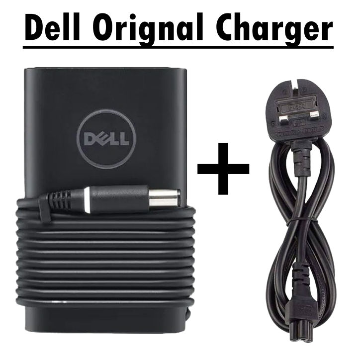 Dell Laptop Round Pin Orignal Charger - Dell_ Inspiron 15 1525 1526 1545 1564 3520 65W 19.5V 3.34A 7.4*5.0mm - Dell lattitude 7390 Charger - Dell Big Round pin Orignal Charger with cable