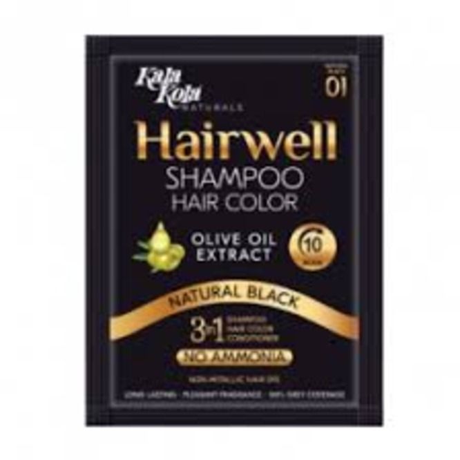 Kala Kola Hairwell Color Shampoo (Black) Sachet