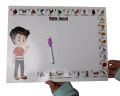 8in1- Wipe & Clean Early Learning and Writing Education Board, Foldable Wipe & Clean Workbook, Practice Book, Learning Book Whiteboard. 