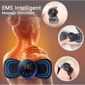 Portable Mini Rechargeable Neck Massager EMS Massager Patch for Muscle Pain Relief. 