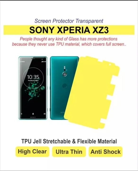 Sony%20Xperia%20Xz3%20Screen%20Protector%20Hydrogel%20Jelly%20360%20-%20Image%203