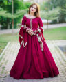 Stylish/Elegant Pearls Embroidered Maxi Dress for Women 3-Piece - Party Wear Frocks for Women. 