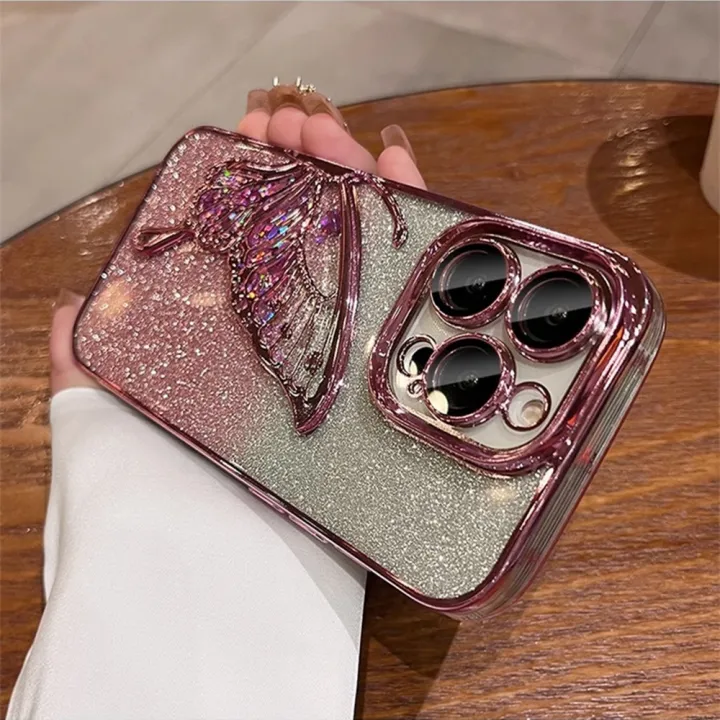 Gradient%20Glitter%20Butterfly%20Phone%20Case%20for%20IPhone%2012%2013%2014%2015%20Pro%20Max%20Soft%20TPU%20Case%20with%20Camera%20Protector%20Shockproof%20Cover%20-%20Image%203