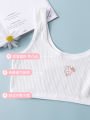 Primary school children's vest girls underwear development period pure cotton 12-year-old 13-year-old girl underwear bra first stage. 