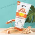 Derma Clean Sun Block  SPF 50+ Uva + Uvb protection Anti darkening Water resistant Anti dark spots Summer Moisturization Sunscreen Lotion Gold collagen sun block cream - 150ml. 