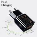 QC 3.0 Fast Charger 15W Adaptive Fast Charging Adapter For All Brands / Samsung / Xiaomi / Huawei / Nokia - White / Black. 