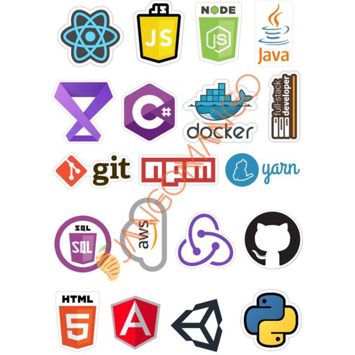10 Pcs New Programming Languages Logo 7.0 Stickers Pack for Laptop Desk Notebook Phone DIY Stickers - JangoMango Store