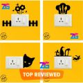 Zecor Gallery Pack of 4 Vinyl Switch Wall Stickers | Premium Waterproof DIY Self-Adhesive Vinyl Decal for Home Decor. 