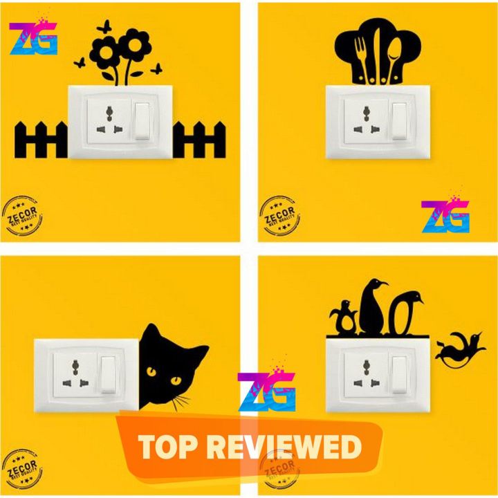 Zecor%20Gallery%20Pack%20of%204%20Vinyl%20Switch%20Wall%20Stickers%20%7C%20Premium%20Waterproof%20DIY%20Self-Adhesive%20Vinyl%20Decal%20for%20Home%20Decor%20-%20Image%202