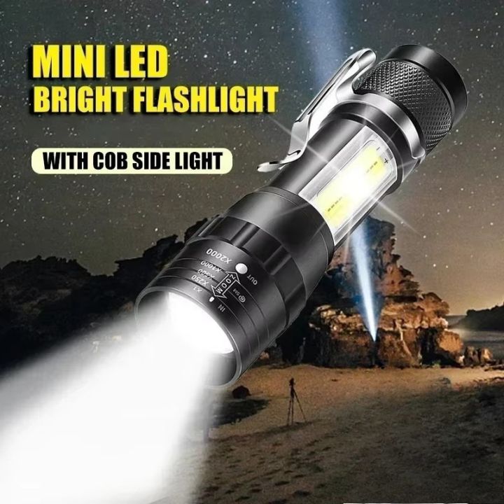 Ultra-Bright LED Mini Flashlight – USB Rechargeable | 500mAh Battery ...