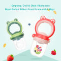Frog Shape Baby Fresh Food Fruit Feeder Silicone Nipple Pacifier Teething Toy. 