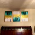 Glitter Glam Abstract Painting | Handmade Painting Ready to hang. 