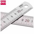 Deli Metal Ruler Silver 15/20/30cm Stainless Steel Straight Rulers Functional Mapping Tool School Office Drawing Supplies. 