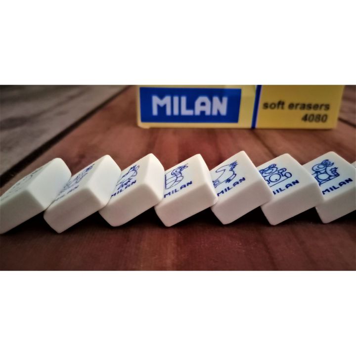 Box of Pencil Eraser Milan KHI 80 Pcs