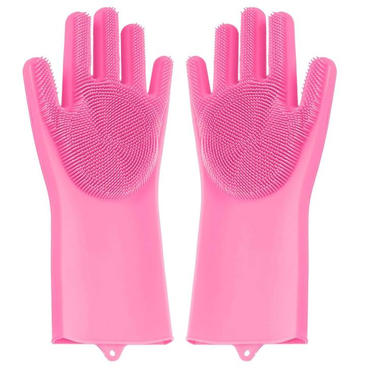Magic Silicone Dish Washing Gloves, Silicon Cleaning Gloves, Silicon Hand  Gloves for Kitchen Dishwashing and Pet Grooming, Great for Washing Dish,