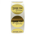 2 Roll 1 Inch Round Gold Foil Thank You For Your Purchase Stickers. 