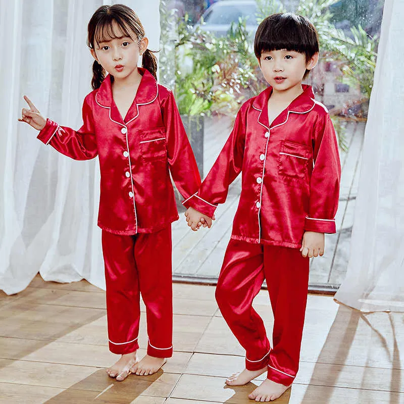 Customized Pure Satin Silk Twins nightwear night dress pajamas night for kids baby girl Multicolor Daraz.pk