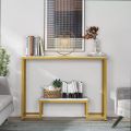 New Console Table in Golden Finish with Laminated Wood Top For Living Room Table Hallway Table Entryway Table Console Table. 