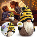Bumble Bee Gnome Sunflower Nordic Gonk Swedish Tomte Nisse Plush Doll Ornament. 