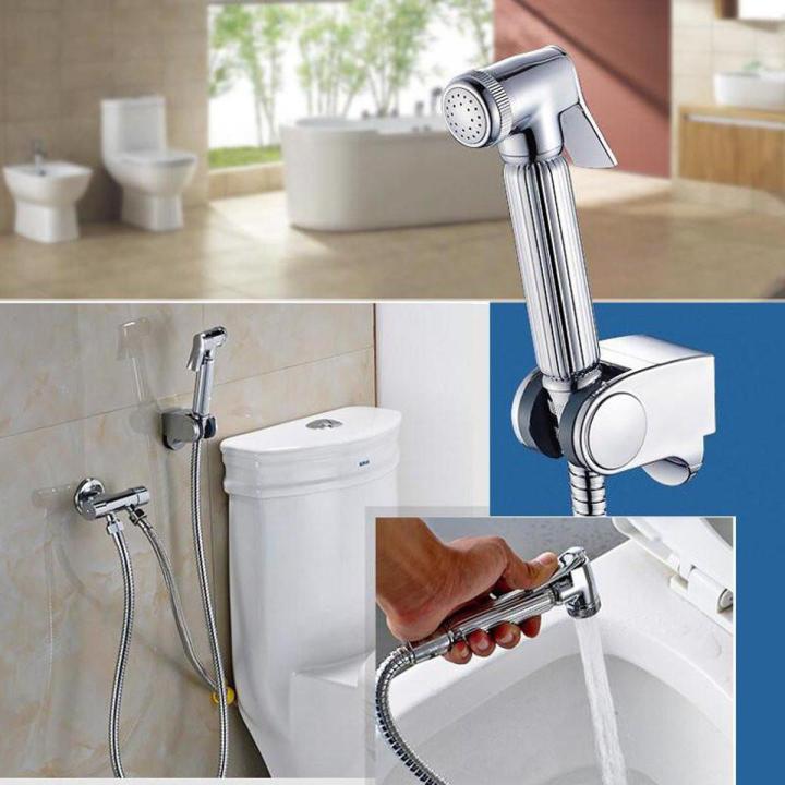 Conventional Hand-Held Bath/Toilet Shower Head Nozzle Holder Bidet Spray Silver NEW