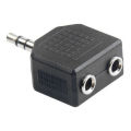 3.5mm 1 to 2 Audio Splitter Adapter for Headset - Black  Best Quality  Best price in Pakistan. 