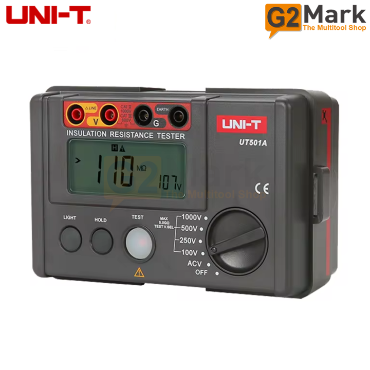 UNI-T UT501A Insulation Resistance Tester 1000V Megohmmeter 5GΩ Ohm Meter Professional Digital Ohmmeter Electrical Megometer