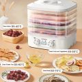 Nature Food Dehydrator Household With 5 Trays Premium Electric Temprature Control Adjustable Knob 230Watt Jackie Fruit Vegetables Herbs Nuts for Drying Beef Bpa Free Multifunctional Smart Fruit Meat Bones Tea Dehydration Drying Machine 1-48. 