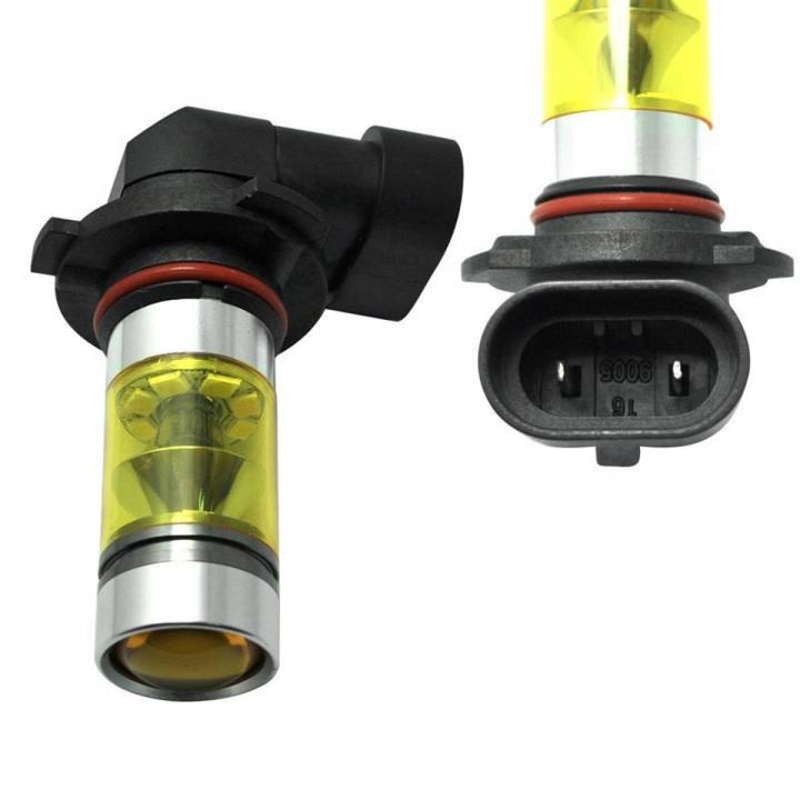 New 2x 9005 H10 9145 3000K Yellow 100W LED Headlight Bulbs Kit Fog Light