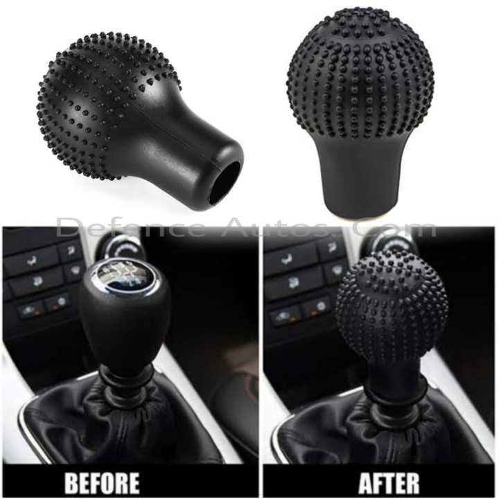 Silicone Car Gear Cover Round Non-Slip Gear Cover knob Black Color