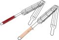 Single Kabob Baskets Grilling Basket, BBQ Long Handle Grill Basket Non-Stick Barbecue Rack Kebab BBQ Grill Box Tool for Roast Fish Vegetable Shrimp Seafood,. 