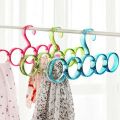 Single Line Acrylic Hanger Plastic Ring Hanger for Scarf, Shawl, Tie, Belt, Closet Accessory Wardrobe Organizer. 