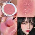 Peach Pink Shimmer Blush Powder Palette Apricot Orange Cheek Rouge Blush Powder Makeup Brighten Highlight Face Blusher Powder kunminghaoming. 